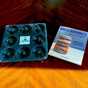 Baked donuts cookbook and silicone baking mold